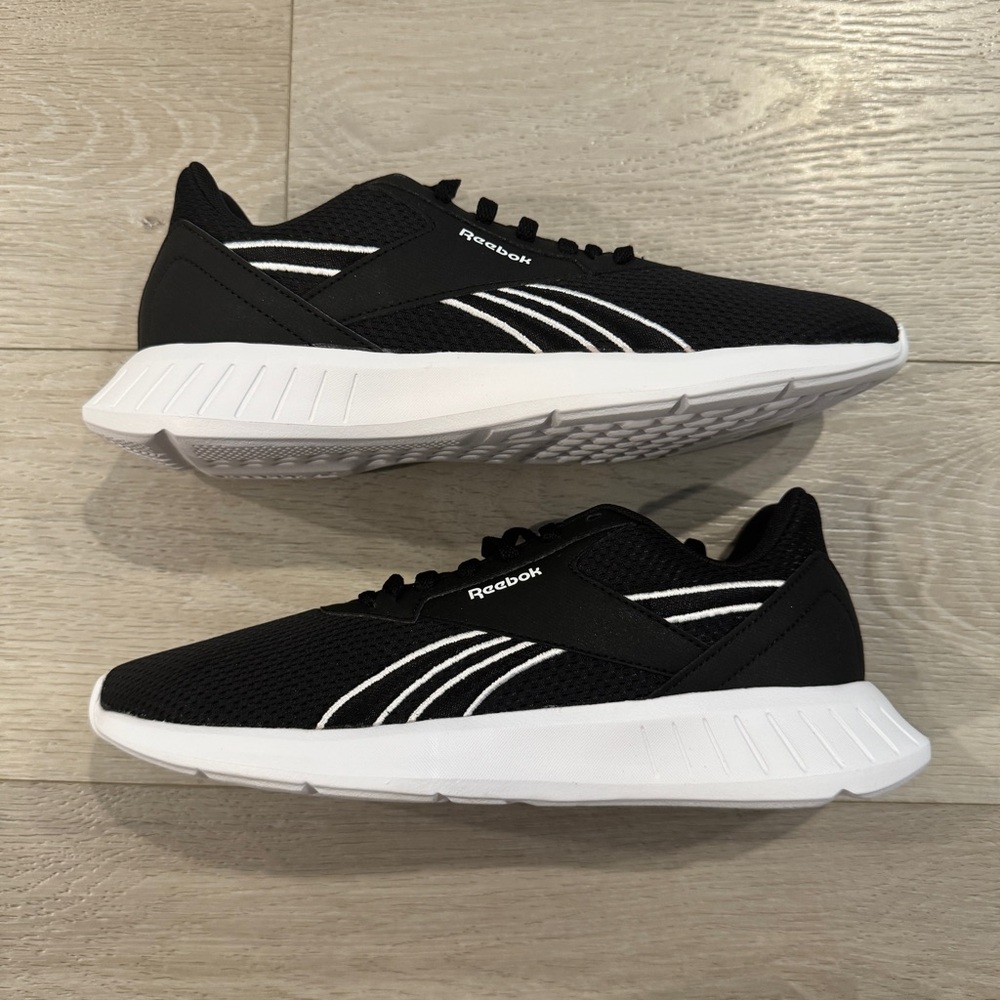 Reebok Lite 2.0 Running Walking Athletic Shoes Sneakers Mens Black White Sz. 8